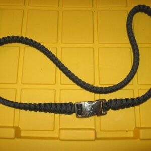 Handwoven Paracord 1" Wide Belt 44" to 46" Waist Black